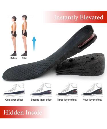 4-Layer Height Increase Insoles - Adjustable 1.2 to 2.95 Inches - Air Cushion Shoe Lifts for Men and Women - Buy Online on GoSupps.com
