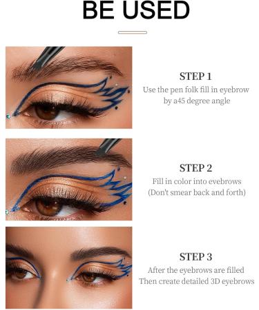 2PCS Whimsyard Eyebrow Pencil - Upgraded Microblading Effect Eyebrow Pen Four Forks Water Eyebrow Pencil Waterproof Eyebrow Pen for Hair-Like Natural Brows Last All-Day (Dark Brown) - Buy Online on GoSupps.com