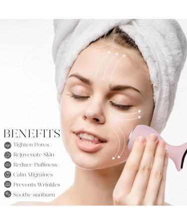 BAIMEI Reusable Cooling Eye Pad with Handle - Ice Globe for Women - Reduce Puffiness & Shrink Pores - Pink - Buy Online on GoSupps.com