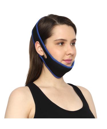 HealthGoodsIn - Anti-Snoring Chin Strap with Anti-Snore Nose Clip| Natural Anti-Snore Solution | Perfect Sleep Aid | Adjustable Anti-Snoring Belt for Men and Women