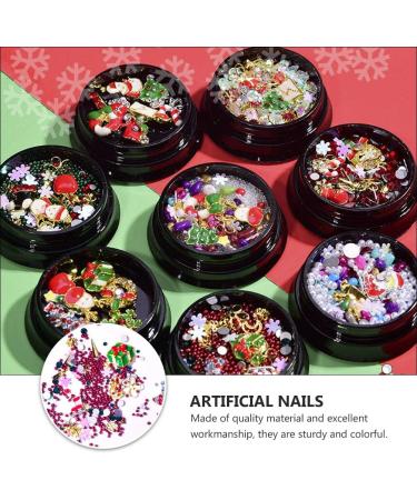 6 Boxes Christmas Nail Art Ornaments Metal Nail Studs Gem Nail Art Supplies 3d Diamonds Nail Art Christmas Nail Art Rhinestone Flower Nail Rhinestones Decorations Manicure - Buy Online on GoSupps.com