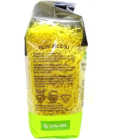 2x 500g PASTA FILINI PICCOLI DRY PASTA NR.388 100% DURUM WHEAT PREMIUM SEMOLINA MACARONI TARTU MILL 1Kg - Buy Online on GoSupps.com