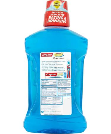 Colgate Total Advanced Pro-Shield Peppermint Blast Mouthwash 50.7 Fl Oz - Freshens Breath & Protects Against Bacteria - Buy Online on GoSupps.com