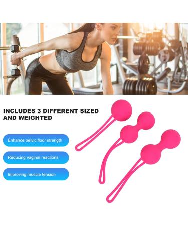 3 Pcs Kegel Training Balls Silicone Kegel Balls Female Pelvic Floor Muscle Trainer Muscle Contraction Trainer for Postpartum Repair Bladder Control Muscle Tightening - Buy Online on GoSupps.com