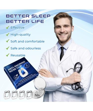 Lilivera Anti Snoring Devices - Silicone Magnetic Nose Clip (4 PCS) - Improve Sleep Quality - Buy Online on GoSupps.com