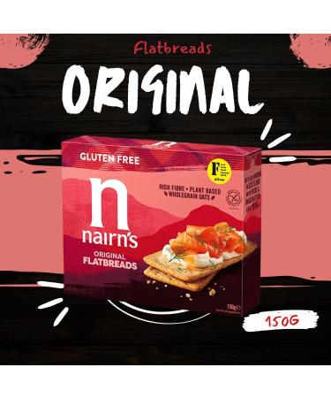 Nairns Gluten Free Oatcakes Flatbreads & Oat Biscuit Breaks Pick N Mix - Choose From Oaties with 10+ Flavours | Choc Chip Salted Caramel Cheese Toffee Super Seeded Stem Ginger - Pack of 6 213 g (Pack of 6) - Buy Online on GoSupps.com