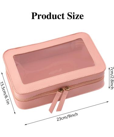 Clear Travel Toiletry Bag - Waterproof Wash Bag for Women and Men - Pink - Buy Online on GoSupps.com