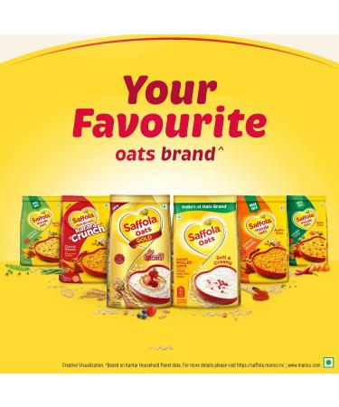  Saffola Saffola Oats instant rolled oats soft and creamy oats protein power iron and fiber nutritious cereals 200g - Buy Online on GoSupps.com