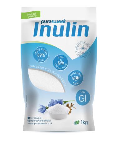 Puresweet Premium Inulin Prebiotic Fibre Powder 1kg - Chicory Root Non GMO Highly Soluble Made in The EU Fructo Oligosaccharide (FOS) Gluten Free Vegan. 1 kg (Pack of 1) - Buy Online on GoSupps.com