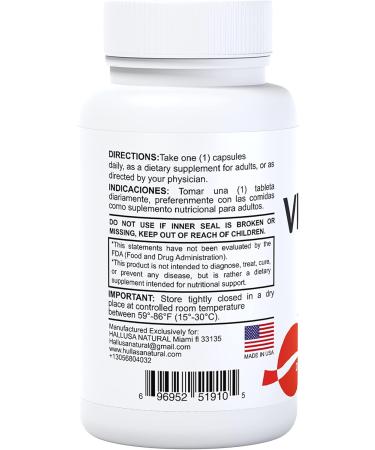 Hallusa Natural - Vitamin C Antioxidant and Immune Support - 60 Capsules 60 Day Supply - Buy Online on GoSupps.com