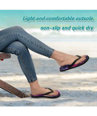 Buy Mnsruu Universum Galaxy Nebel Space Starry Flip Flops - XL Sandals for Home Hotel Spa & Travel | Unisex Design - Buy Online on GoSupps.com