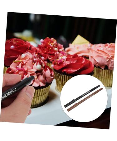BRIGHTFUFU 2pcs Baking Pen Point Edible Baking Ink Pens Coloring Food Markers Food Coloring Pens Dual Plastic - Buy Online on GoSupps.com