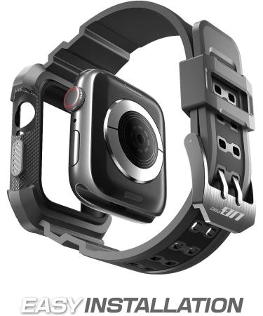 Supcase Unicorn Beetle Pro Apple Watch Series 8/7/6/SE/5/4 45/44mm Case & Band - Rugged Black Protective Strap - Buy Online on GoSupps.com