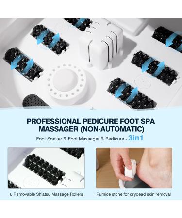 Foot Spa Massager with Heat & Bubbles - Large Touch Screen Collapsible Foot Bath for Stress Relief | Temperature Control & Massage Rollers - Buy Online on GoSupps.com