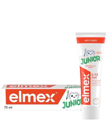Elmex Junior Toothpaste Ages 6-12 | Caries Protection | Mint Flavor | No Dyes | Children's Toothpaste for Stronger Teeth |