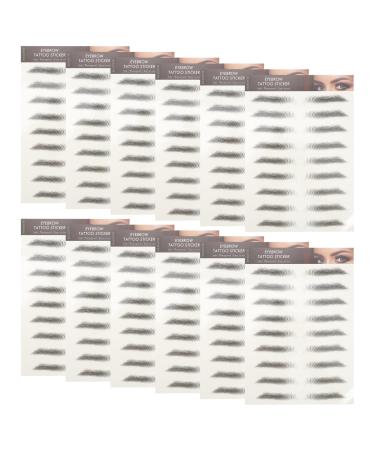 SOLUSTRE SOLUSTRE 12 Sheets Eyebrow Tattoo Stickers Waterproof Eyebrow Transfers Exfoliating Stickers for Women and Girls