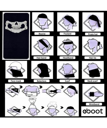 eBoot Skull Print Tube Face Mask for Motorcycles - 3 Pieces | International Shipping Available - Buy Online on GoSupps.com