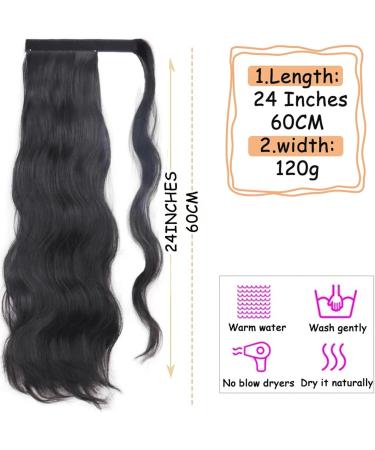 Ponytail Extension Body Wave Ponytail Extensions 24 Inch Wrap Around Ponytails Clip in Wave Heat Resistant Synthetic Ponytail Hair Piece for Women Ponytail Hairpiece for Women (Color : 2 Size : 24 24inches 2 - Buy Online on GoSupps.com