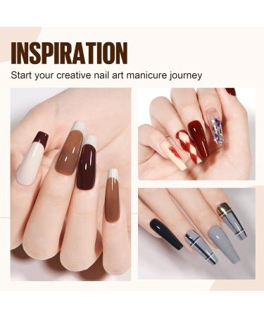 Tomicca Nail Tips & Glue Gel Kit | Complete Gel Nail Extension Set with Mini Lamp & 500 Soft Gel Coffin Tips - Long Ballerina Style - Buy Online on GoSupps.com