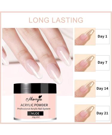 Nude Acrylic Powder - 60g Large Capacity False Nail Powders for Acrylic Extension - Nail Carving without UV Lamp - Buy Online on GoSupps.com