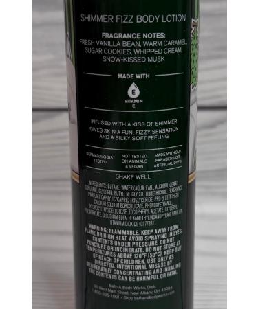 Bath & Body Works Vanilla Bean Noel Fizz Shimmer Body Lotion 3.5 Ounces Each Pack of 2 - Buy Online on GoSupps.com