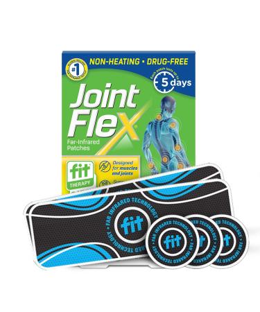 JointFlex FIT Therapy Far Infrared Universal Patch  Supports Continuous Active Mobility for Muscles & Joints  up to 5 Days/Patch  Water Resistant  Non-Heating  Drug-Free  9-ct  3 Rectangular/6 Round
