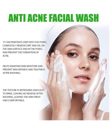Acne-Fighting Facial Cleanser - Deep Cleanse Remove Oil Dirt Blackheads & Pimples Shrink Pores Refreshing & Comforting(2PCS) 1 Count (Pack of 1) - Buy Online on GoSupps.com