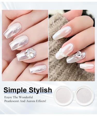 Bishengyf 12 Chrome Nail Powder Set - Pink Gold Silver & Aurora Shimmer | DIY Salon Quality Glazed Donut Holo Glitter Powder - Buy Online on GoSupps.com
