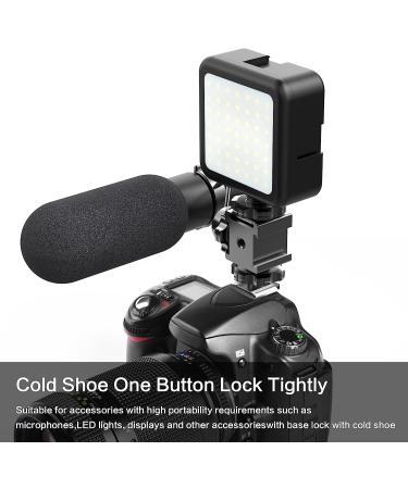 NUOBAKE 3-Side Hot Shoe Mount Adapter - 360 Swivel Triple Cold Shoe Bracket for DSLR Cameras - Buy Online on GoSupps.com