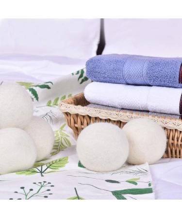 Wool Dryer Balls Organic XL 4 Pack - 100% New Zealand Wool, Chemical Free, Handmade Reusable Balls for Eco-Friendly Laundry - Reduce Wrinkles and Naturally Soften Fabric (White) - Buy Online on GoSupps.com