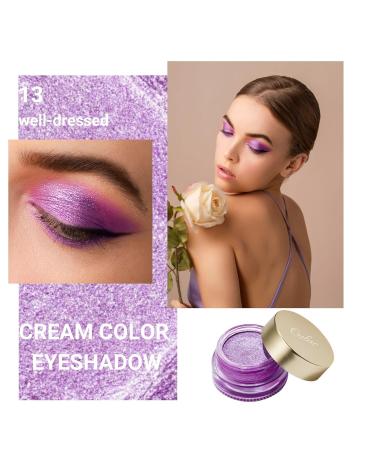 Oulac Glitter Eyeshadow Violet High Pigmented Waterproof Cream Shadow | Metallic Finish | Vegan & Cruelty-Free | Perfect for Durable Eye Makeup | 06g - Buy Online on GoSupps.com