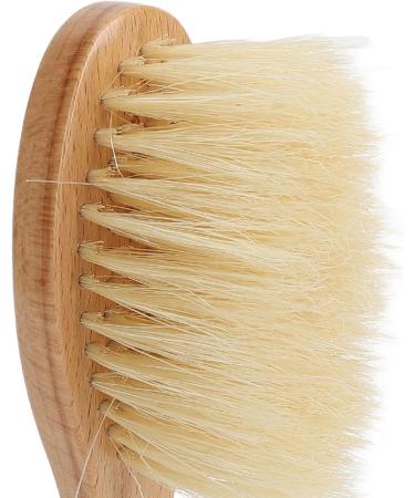Soft Bristle Neck Duster Cleaning Brush for Face and Hair Ergonomic Design for Broken Hair Cleaning Wood Handle - Buy Online on GoSupps.com