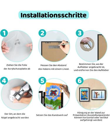 Apomkjoe A4 Children s Drawing Picture Frame Set - Foldable Solid Wood & Front Opening - Ideal for Schools & Homes - Buy Online on GoSupps.com