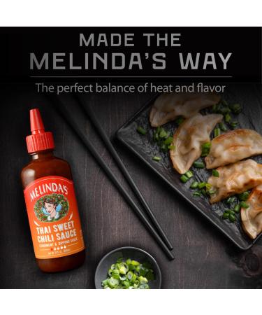 Melinda's Thai Sweet Chili Sauce - Gourmet Hot & Dipping Sauce 12oz - Sweet & Mild Asian Chili - Keto Friendly & Kosher - Whole Fresh Ingredients - Buy Online on GoSupps.com