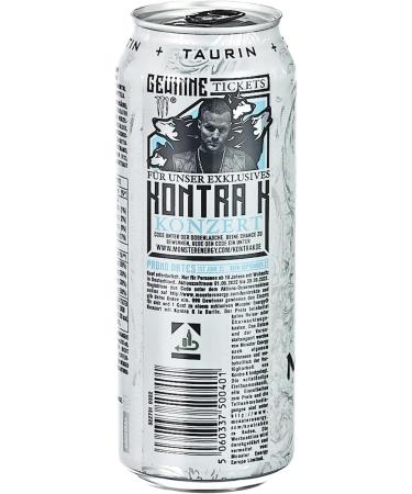  Italian Gourmet E.R. Monster Energy Ultra White Pack of 48 Energy Drinks with Mild Citrus Caffeine Sugar Free and Calorie Free 500ml + Italian Gourmet Polpa 400g - Buy Online on GoSupps.com