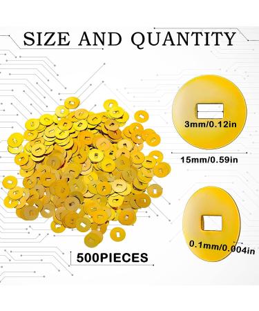500 Pcs Gold Brass Washers for Paper Fasteners  Slotted Round Metal Plated Washers for Scrapbooking  Crafts  Making DIY Supplies  OD 15mm  Storage Box Included - Buy Online on GoSupps.com