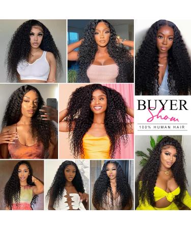 SOSATISFY 22 Inch Deep Wave Lace Front Human Hair Wig - HD Transparent Wet and Wavy Glueless Wig for Black Women with Baby Hair - Buy Online on GoSupps.com