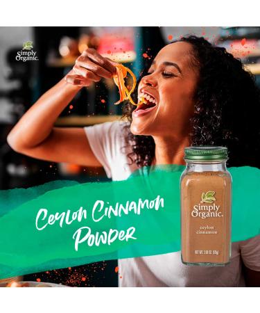Simply Organic Ceylon Cinnamon 2.08 oz - Pure & Aromatic Spice - Buy Online on GoSupps.com
