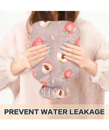 Naanle Cute Peach Heat Bottle with Cover - 1L Hot Water Bottle for Bed Hands & Feet - Heat & Cold Therapy - International Shipping - Buy Online on GoSupps.com