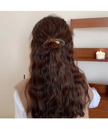 Large Hair Barrette for Women French Acetate Hair Barrette Tortoise Shell Hair Clips Vintage Snap Hair clips Accessories Gifts for Women Girls 1 count (Pack of 3) Style B - Buy Online on GoSupps.com