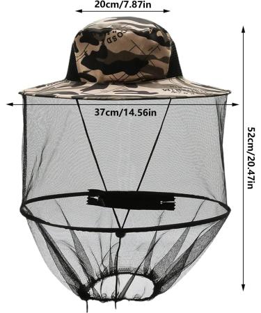 Beekeeper Mosquito Net Hat | Facial Protection Bee Veil Foldable Anti-Mosquito Solar Cap for Outdoor Hiking Camping & Gardening - Buy Online on GoSupps.com