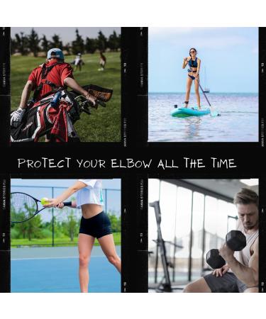 Elbow Brace for Tendonitis & Tennis Elbow Relief | Unisex Elbow Sleeve & Pads for Optimal Support - Buy Online on GoSupps.com