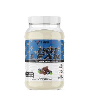 Isolean 100% Whey Protein Isolate Fast Absorption Iso Lean Low Sugar Maximize Recovery 25 Grams Per Serving Veteren Owned and Operated (28 Servings Chocolate Blueberry)