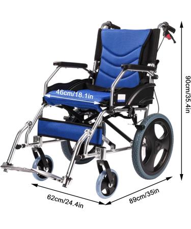 Wheelchair Folding Manual Wheelchair Lightweight Aluminum Transport Wheelchair for Adults Suitable for Home Nursing Home (Small Rear Wheel) - Buy Online on GoSupps.com