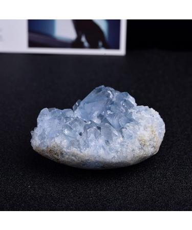 Natural Crystal Rough Light Blue Crystal Stone Cluster Specimen Stones for Teaching Dream Home Decor Crafts Yoga Balance Reiki Crystal Stone (Color : Light Blue Size : 250-300g) 250-300g Light Blue - Buy Online on GoSupps.com