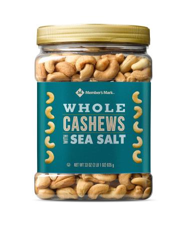 Member's Mark Roasted Whole Cashews with Sea Salt ( 33 oz.) - SCL