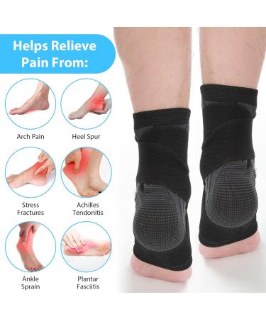 Ankle Brace for Sprained Ankle - Compression Support Sleeve for Achilles Tendonitis & Foot Pain Relief | Unisex Wrap with Strap for Torn Ligaments & Sprains - Buy Online on GoSupps.com