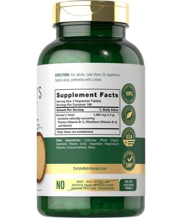 Brewers Yeast Tablets 500 Count 1500mg Non-GMO Gluten Free by Carlyle - Buy Online on GoSupps.com