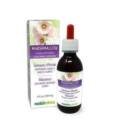 Naturalma Marshmallow (Althaea officinalis) Root Alcohol-Free Tincture - 4 fl oz Liquid Extract in Drops - Herbal Supplement - Vegan Alcohol-free 4 Fl Oz (Pack of 1)