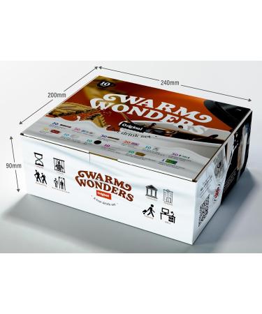 WarmWonders Original - 10 Mugs Hot Drink Set - Coffee and Tea - Includes Assortment of Original Coffee Tea Bags Biscuits Semi Milk Sticks - Airport Security Approved Gift Basket - Buy Online on GoSupps.com